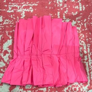 Pink strapless DO+BE top